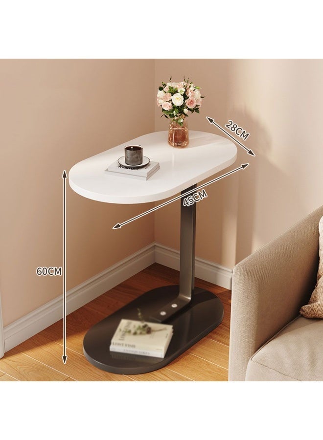 طاولة قهوة جانبية عصرية، قطعة أثاث مميزة لغرفة المعيشة، سطح خشبي، حامل معدني، مناسبة للأريكة والسرير، حامل للكمبيوتر المحمول، تصميم بسيط موفر للمساحة، ديكور منزلي عملي - Image 2